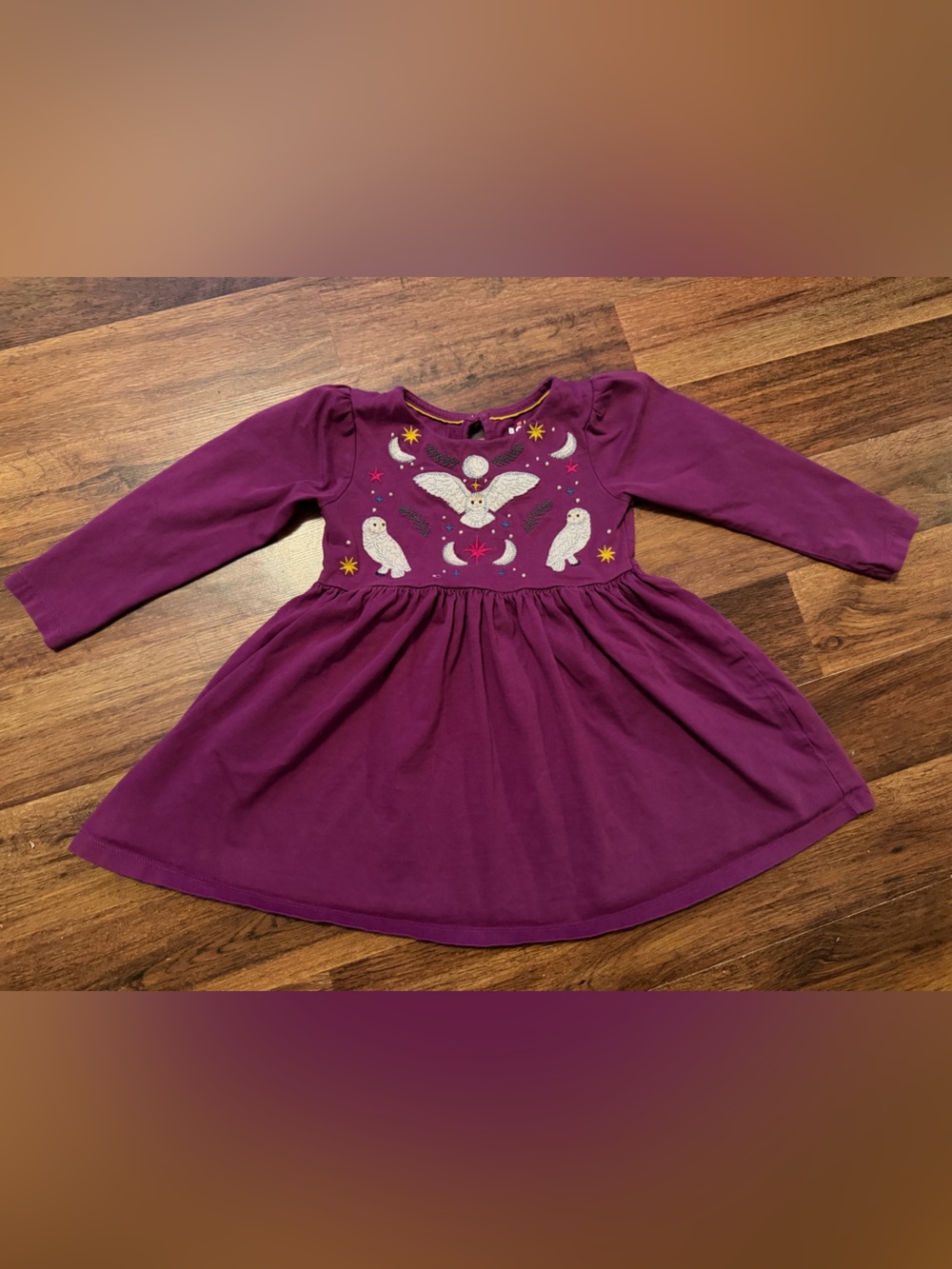 Mini Boden Owl & Starry Night Dress